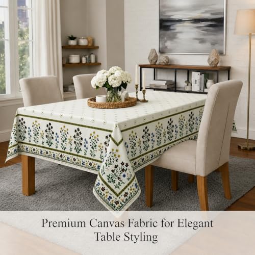 Image of STITCHNEST 'Tavola Luxe Series' Dining Table Cover 60x90 Inches | 6 Seater - 8 Seater Rectangular Dining Table Cover | Premium Fabric, Washable & Colour Fast