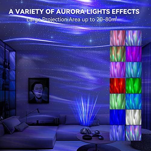 Star Projector, Galaxy Projector for Bedroom, Bluetooth Speaker and 8 White Noise Aurora Projector, Night Light Projector for Kids/Adults Gaming Room, Home Theater, Ceiling, Room Decor, Idea for Gift 2 51WLWMfAGqL. AC