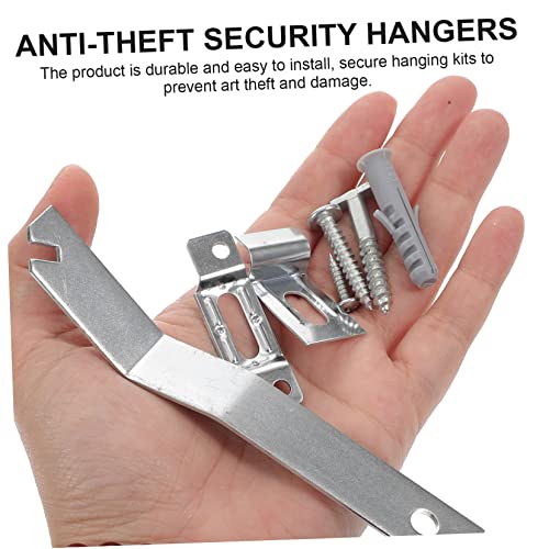 Image of Tofficu 2sets -Theft Picture Hanger Security Locking System for Artwork Photo Hangers for Museums and Galleries Easy Installation for Secure Wall Display