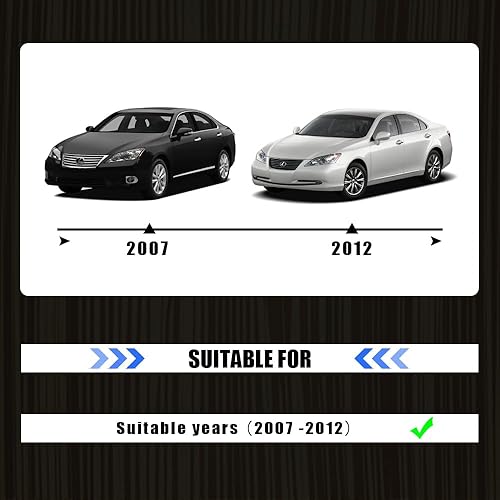 Miniatura 2 de JGRT_CarLight Cubierta del salpicadero de automóvil para Lexus ES350 2007-2012, tapete protector de sombra (alfombra premium, negro),