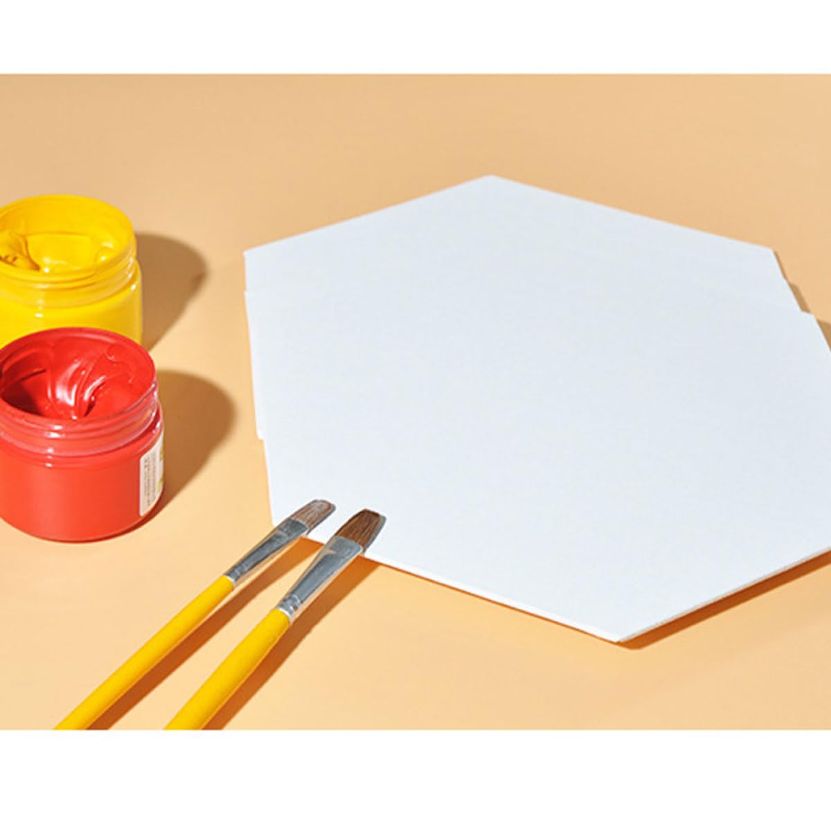 3 Tableros Hexagonales de Algodón Lienzos Artísticos Resistentes para Pintura al Óleo Pack de 3 Unidades para Dibujo Interior y Exterior
