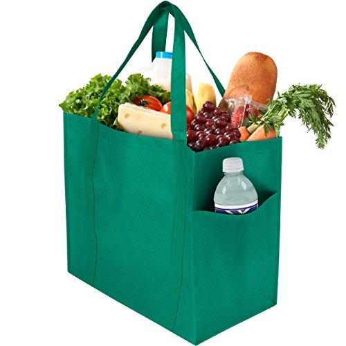 Grocery Bags (6 Pack) Reusable Extra Large Shopping Bags with