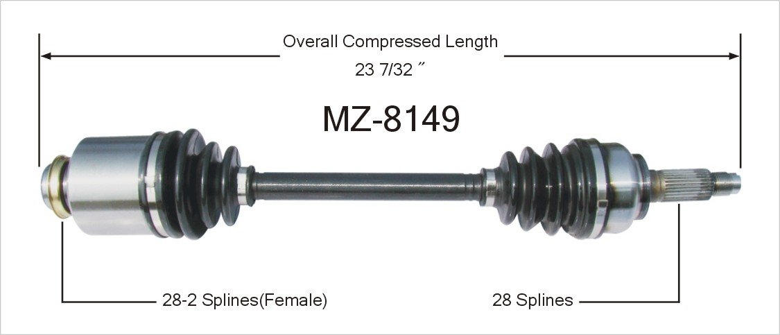 Amazon.com: SurTrack MZ-8149 CV Axle Shaft : Automotive