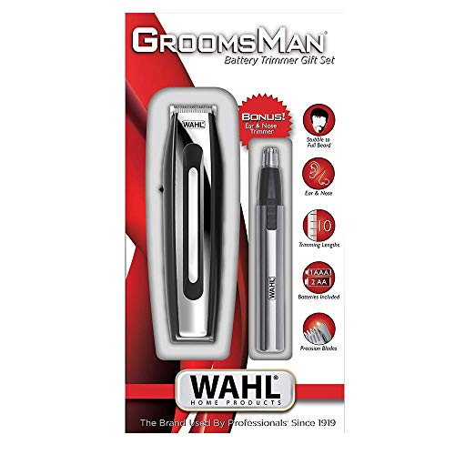 Kit de Aparadores de Pelos Groomsman Battery Gift Set Wahl, 5537-5948, Preto