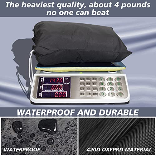 Autolion Motorcycle Cover,Waterproof Zipper 420D Heavy Duty Outdoor Cover For All Seasons Windproof, High Heat Resistance Dustproof And Rainproof Snowproof(Orange Zipper Xxl Fits Up To 108 Inch) #TOP6