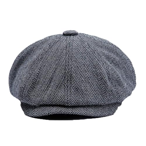 YAMEE Casquette Beret Homme Doublure, Chapeau Gavroche Femme, Casquette Plate Homme Newsboy Hat Flat Cap Automne Hiver