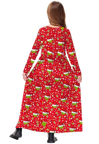 Image of Deerose Girls Maxi Dress Short Sleeve Casual Long Dresses with Pockets 5-14 Years
