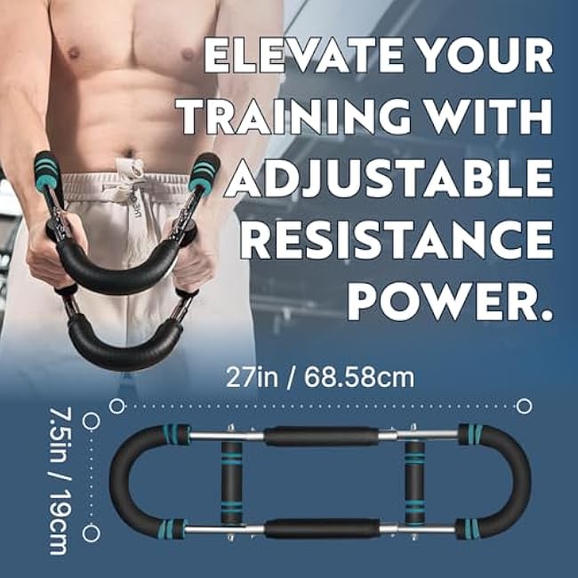 Twister Arm Trainer Pro - Adjustable Shaker Twister Arm Chest Exerciser Home Workout Equipment for Men & Women, Portable Fitness Exercise Equipment, Ultimate Shoulder Muscle Training