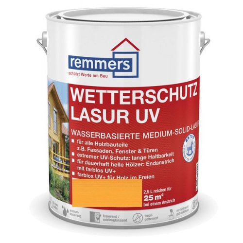 Preisvergleich Produktbild Remmers Wetterschutz-Lasur UV - kiefer 2,5L