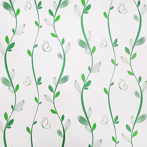 Image of Self Adhesive Decorative Peel Stick Waterproof Wallpaper Wall Decor Removable Wall Paper for Living Room Hall Decoration PVC Vinyl DIY Contact Paper 45x304cm (Leaf -1)