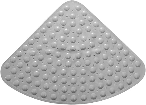 Miniatura 2 de Eanpet Tapete antideslizante para bañera y ducha, para adultos y niños, lavable a máquina (triángulo, 21 x 21 pulgadas, gris)