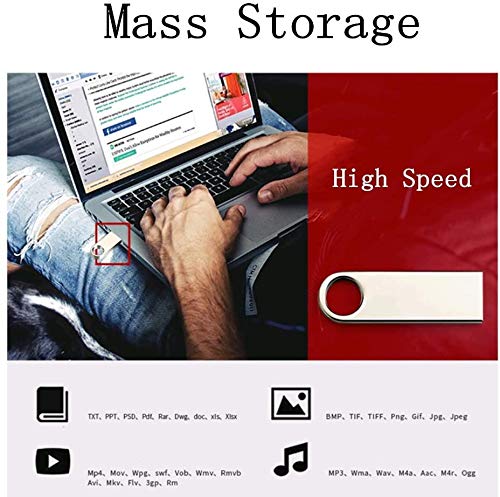 USB Flash Drive Thumb Drive Small Capacity Pen Drive Rotating USB Memory Stick Metal U Disk for Data Storage (2TB) - Thumbnail 6