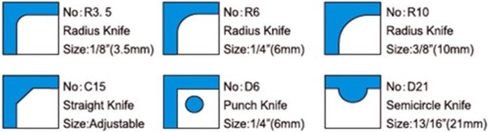 Tamerica RCC-110 6-in-1 Heavy-Duty Corner Cutter Rounder, 10mm or 3/8" thick stack (about 110 sheets) of 20lb paper maximum cutting capacity, With chip tray & tool/dies storage tray