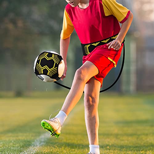 Dokeno Fussballtrainer Mit Schnur - Trainingszubehör Und Geschenk für Kinder, Erwachsene, Fußballer - Trainingsgerät für Bälle Größe 3, 4, 5