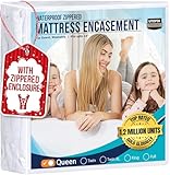 Utopia Bedding Waterproof Mattress Protector Queen Size, Zippered Mattress Encasement Bed Bug and Dust Mite Proof, Absorbent Six-Sided Mattress Cover