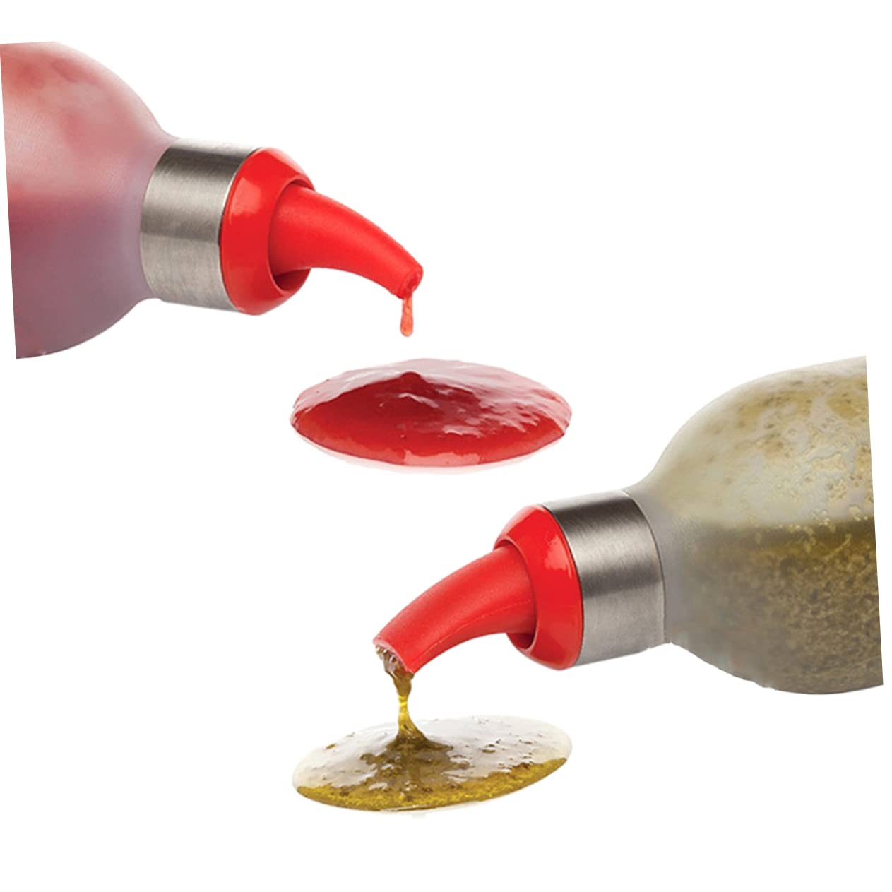 Ipetboom 3Pcs Kitchen Squeeze Bottle Flexible Condiment Dispenser for Ketchup Salad Dressing and Sauces Easy Squeeze Design with Sealing Performance Random Colors