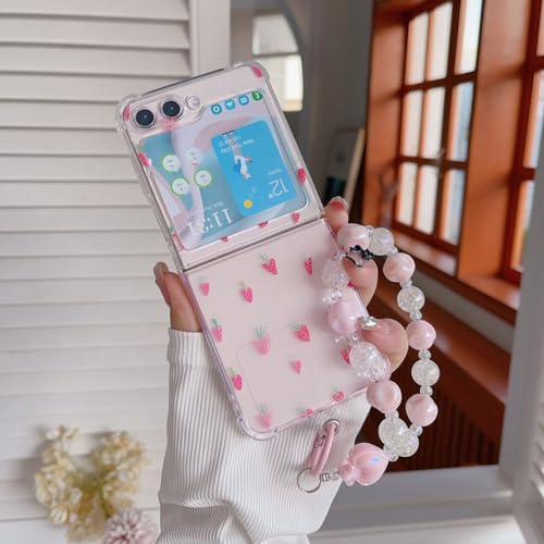 Coque Galaxy Z Flip 5 antichoc qui évite les chutes avec son bracelet intégré