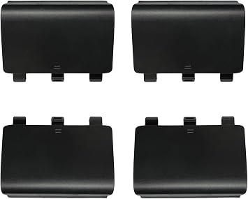 4 Pack Battery Back Cover for Xbox One/One X/One S Controller [NOT for Xbox Series X/S], Replacement Battery Back Shell Covers Repair Part Compatible with Xbox One, One X, One S Controller4 Black
