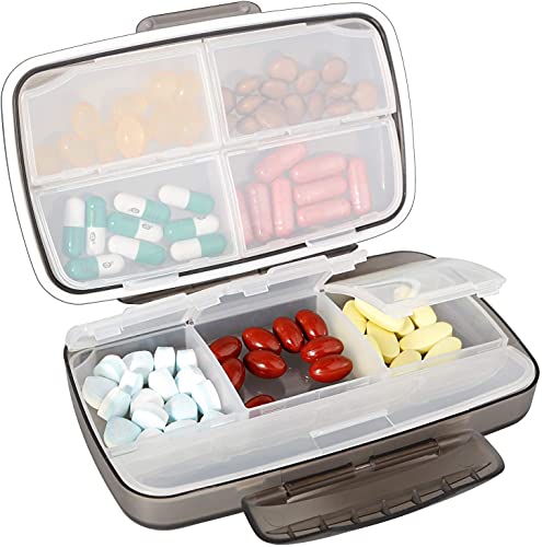 Pastillero Semanal, Organizador Medicamentos Diaria con 8 Grande Compartimentos, Pastillero...