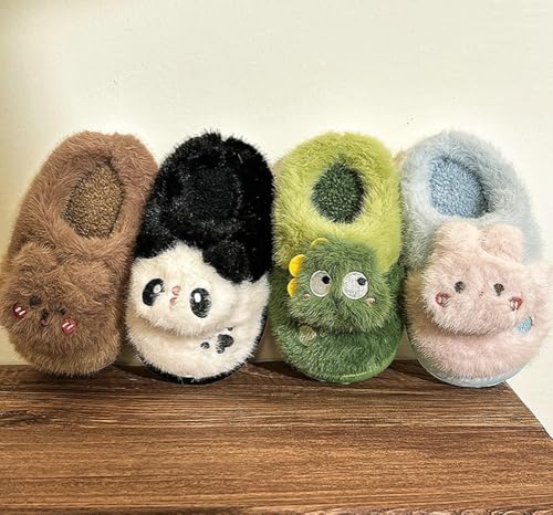 Toddler Slippers for Girls Boys Cute Cartoon Animals House Shoes Winter Warm Slippers Non-slip Newborn Booties Platform Shoes4