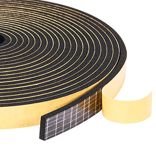 Foam Weather Stripping Seal Tape 3 Rolls 1/2" W X 1/8" T