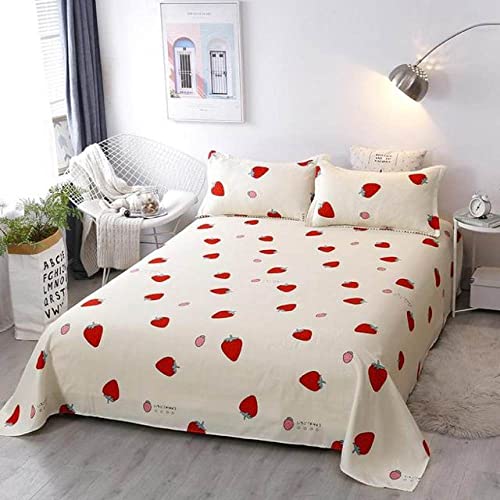 Drap plat chat rose 200x230 cm en textile doux pour lit double - 2