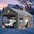 Acepic Carport 10x20ft Heavy Duty Carport Features Roll-up Windows & Doors, Portable Garage with UV Resistant Waterproof All-Season Tarp for Car, Truck, Boat
