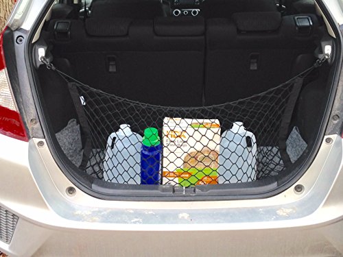 Lebogner Trunk Storage Net Car Trunk Organizer, Mesh Net Hammock Cargo Storage Vehicle Organizer With 3 Mounting Options, Premium Quality Universal Fit Car Organizer #TOP1