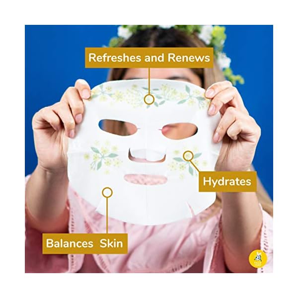 FACETORY Dream Garden Elderflower Mask (Pack of 5)- Rejuvenating, Illuminating, Hydrating Facial Sheet Mask
