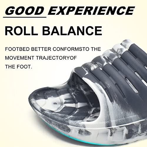 Image of KuaiLu Mens Recovery Sandals Orthotic Arch Support Open Toe Sport Slides Thick Cushion Orthopedic Plantar Fasciitis Slip On Wide Width Summer Pool Beach Waterproof