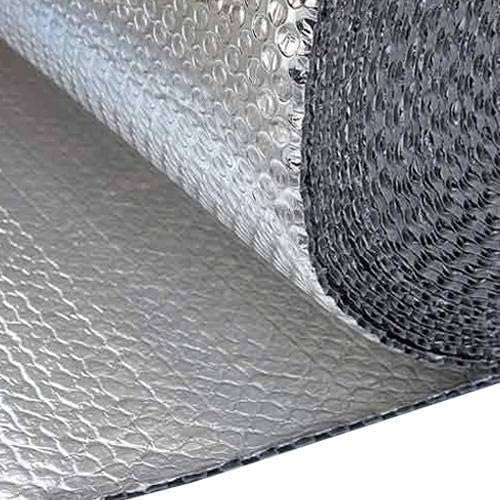 Image of Aluminium Silver Bubble Sheet 210 GSM (2 to 3mm) Thick for Light Weight Reflective Insulation Waterproof, Solar Heat,Partition- (# Not Metal) Made of Virgin Plastic (1.2 Metre X 1 Metre)