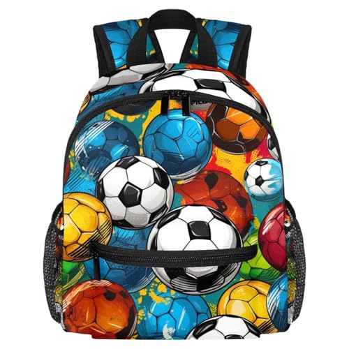 Sac à livres imperméable en sergé tissé pour écolier motif football