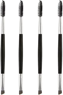 فرشاة حواجب مزدوجة الجوانب من ديلفينو، فرشاة لتلوين الحواجب بالحناء، فرشاة مائلة ومشط للحواجب مع فرشاة سبولي مناسبة للنساء