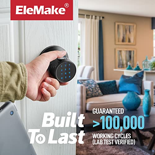 Fingerprint Door Lock Keyless Door Knob - Smart Lock Compatible With Alexa Smart Life Tuya, Electronic Door Knob With Keypad Touchscreen Key Fingerprint, App Via Bluetooth For Airbnb Office Home #TOP3