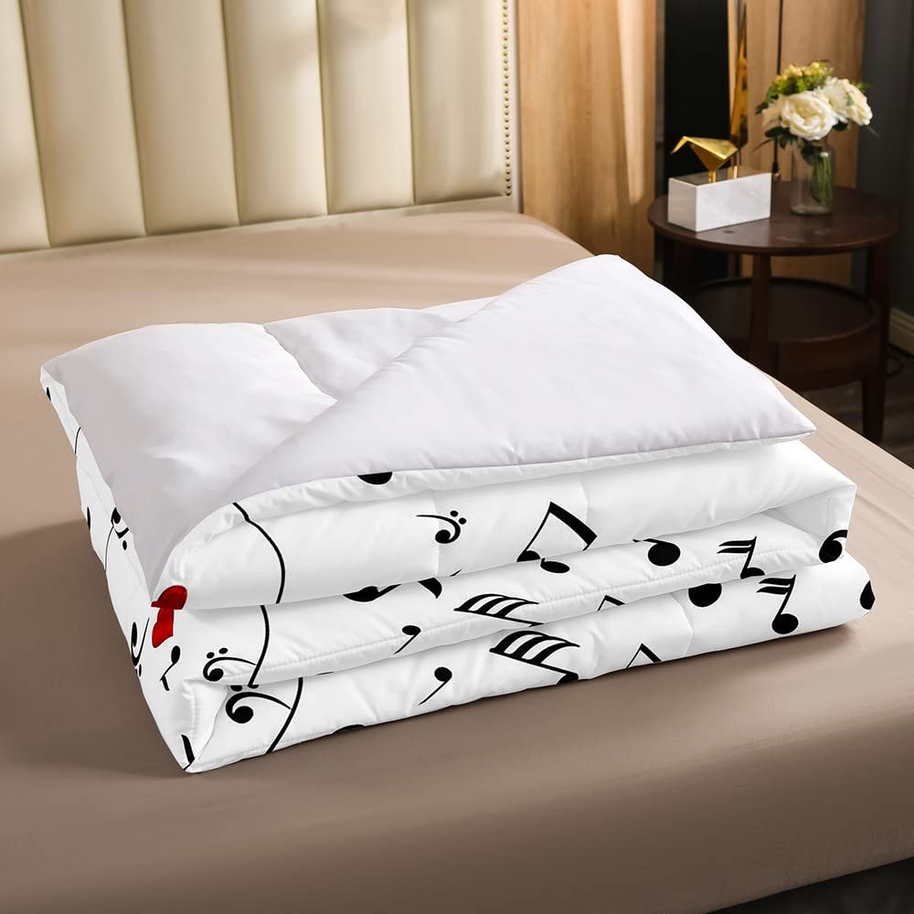 Musica piumino piumino piumino musicale set biancheria da letto per bambini ragazzi ragazze musica nota Trapunta inserto/trapunta musica illustrazione gatto piumino 230x220cm
