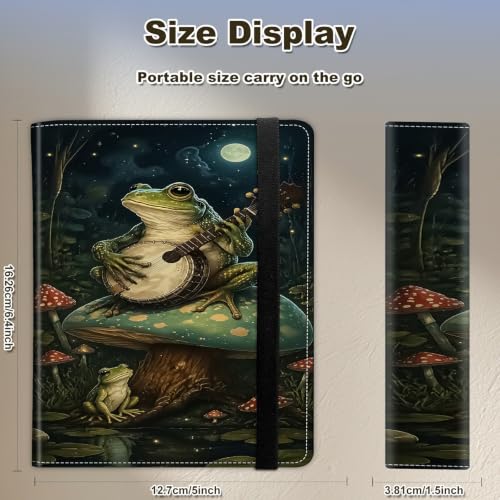 Image of Photo Album 4x6 120 Photos with Strong Elastic Band, Mushroom Frog | Large Capacity Premium Leather Picture Album, Portable Wallet Albums Photo Book for Family Anniversaries Wedding Baby