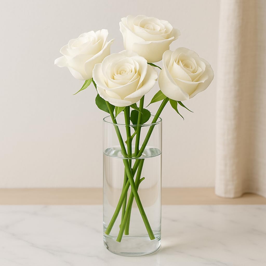 CYS EXCEL Clear Glass Cylinder Flower Vase (H:10" D:3") Hurricane Floating Candle Holder Table Wedding Centerpiece Home Decor - Image 4