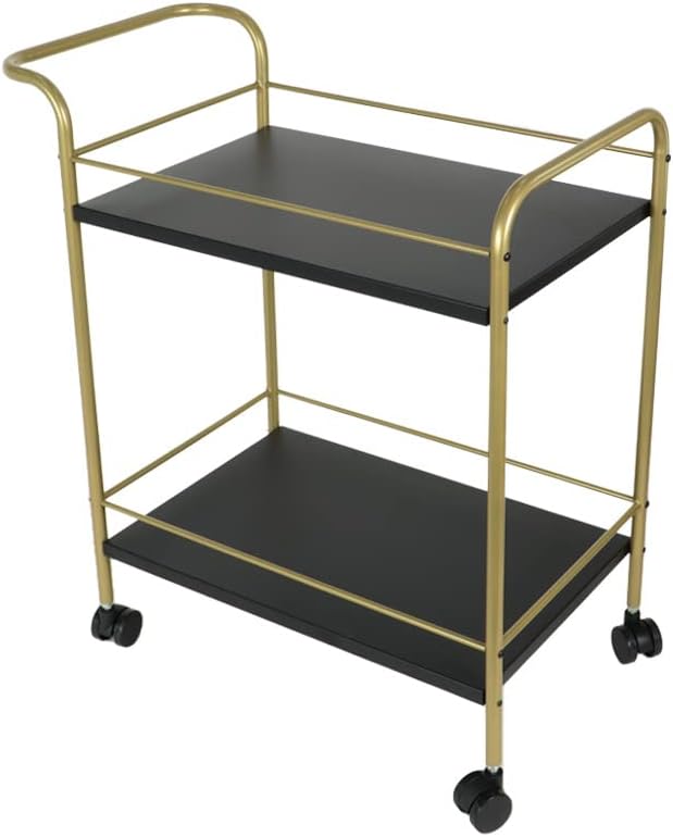 DECOWORLD|| Premium Metal Kitchen Serving Trolley with Wheels|| Barcart Trolley, Serving Trolley, Utility Cart with Wheels for Kitchen, Dining Room, bar or Living Room
