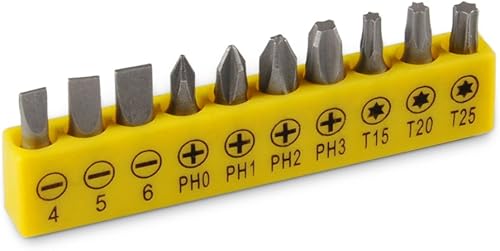 Miniatura 5 de Juego de puntas de destornillador cortas PH4# con soporte de tornillo Walfront 10 piezas 8x2.5x1 para taladros y varillas de extensión
