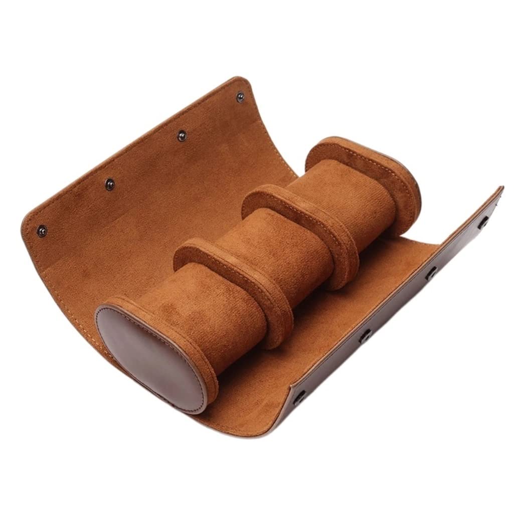 Caja Para Relojes, Estuche Para Relojes, Expositor De Relojes Con 3 Ranuras, Estuche De Cuero Para Relojes De Viaje, Organizador Enrollable, Estuche Para Guardar Relojes, Expositor Para 3 Relojes, Or
