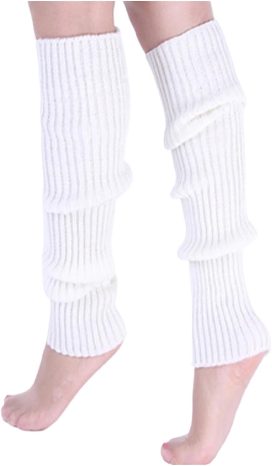 3 Pcs Women's Autumn Long Knitted Foot Cover Leg Breathable Warmers Winter Protector Stocking Legging Ladies Striped Warmersocks(Color 9)