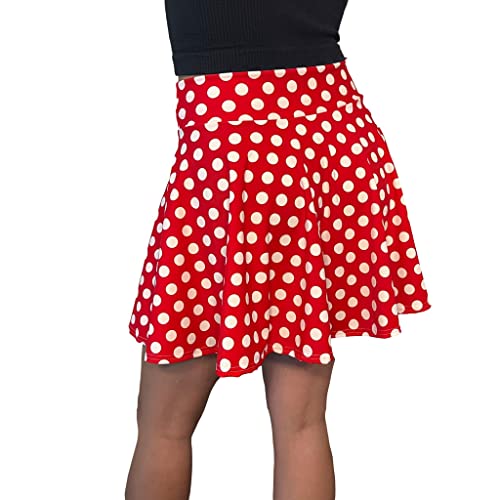 Red & White Polka Dot Minnie Skater Skirt - Made in USA3