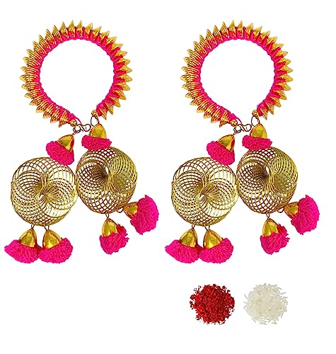 Image of Lumba Chuda Hanging Rakhi For Bhabhi| Bhabhi Kada Rakhi| Bhabhi Rakhi| Kids Rakhi | Adults Rakhi | Rakhi Gift | Rakhi Combo Set| Lumba Rakhi| Rakhi with Roli Chawal Packet|Rakhi For Sister