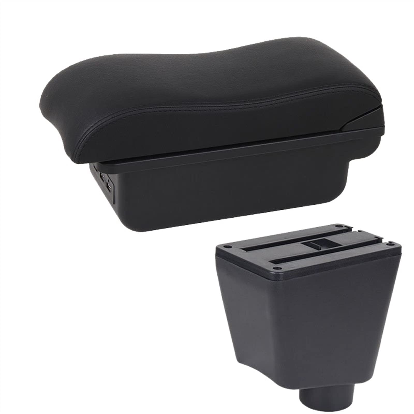 For Renault For Clio 3 4 Car Armrest Car Armrest Box Car Accessories Storage Box Holder Ashtray Curved Surface(B2 3USB)