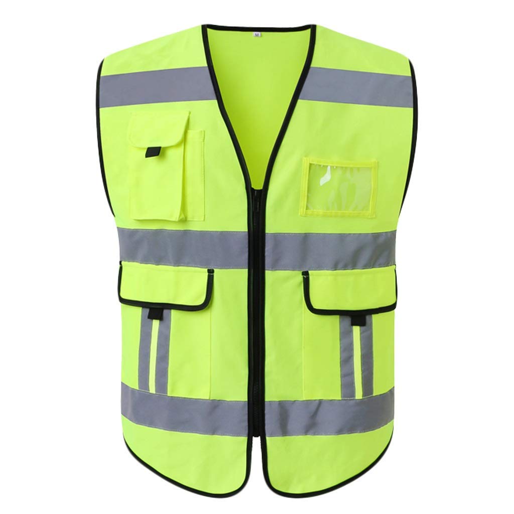 Gilet Riflettente Queerelele - 2 Pezzi Arancione Ad Alta Visibilit&agrave; Con Zip E Tasche