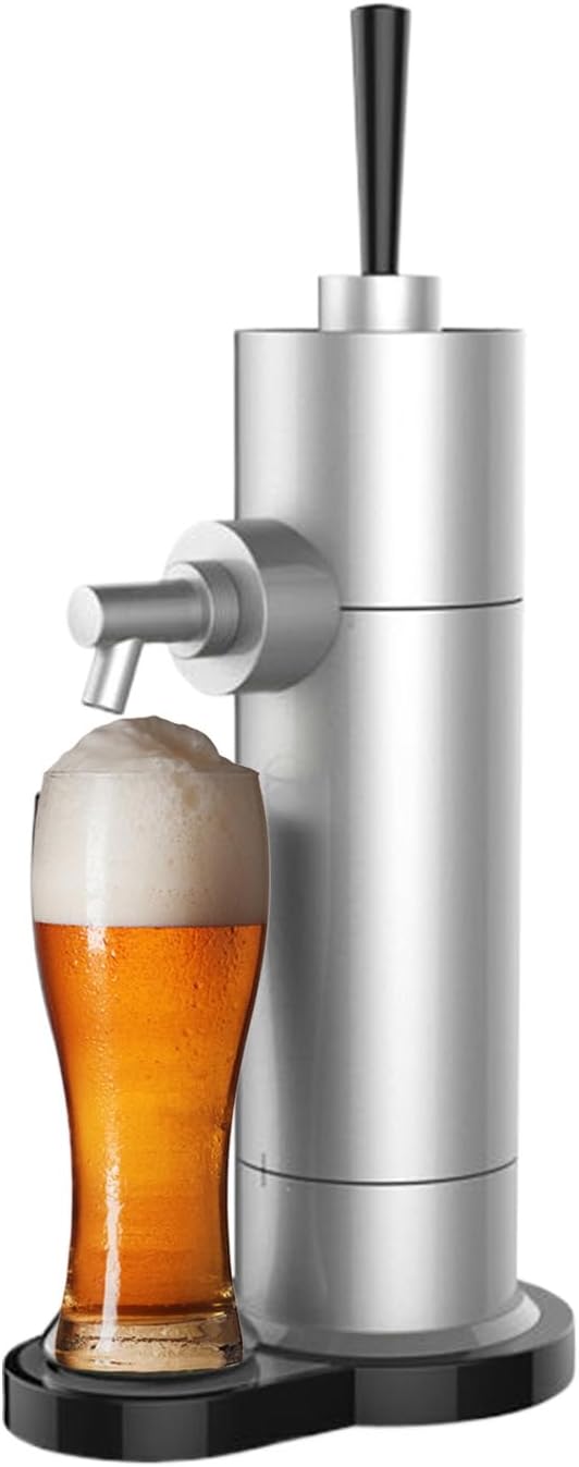 Silver,Beer Foam Machine,Beer Kegerator,Draft Beer System Beer Dispenser for Home for Beer Lovers