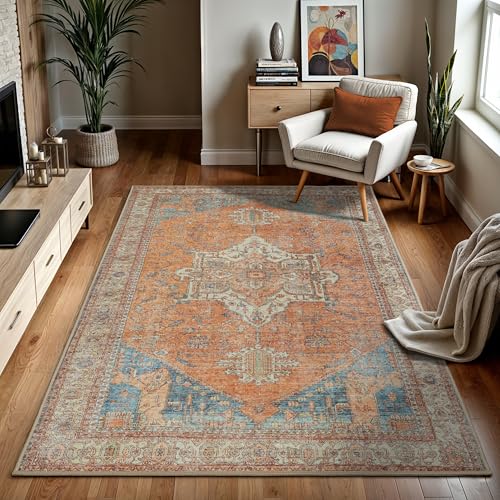 GLN Rugs Traditional Washable Rug