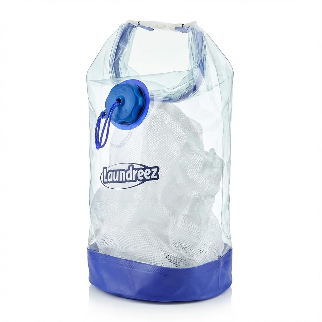 Laundreez Reise-Kleidung, tragbare Waschmaschine, waschen Sie Ihre Kleidung unterwegs, wasserdicht, Trockentasche, Camping, Urlaub, Reisen