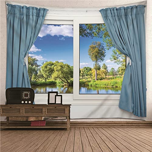 Tenture paysage près de la fenêtre pour illuminer le salon ou un bureau