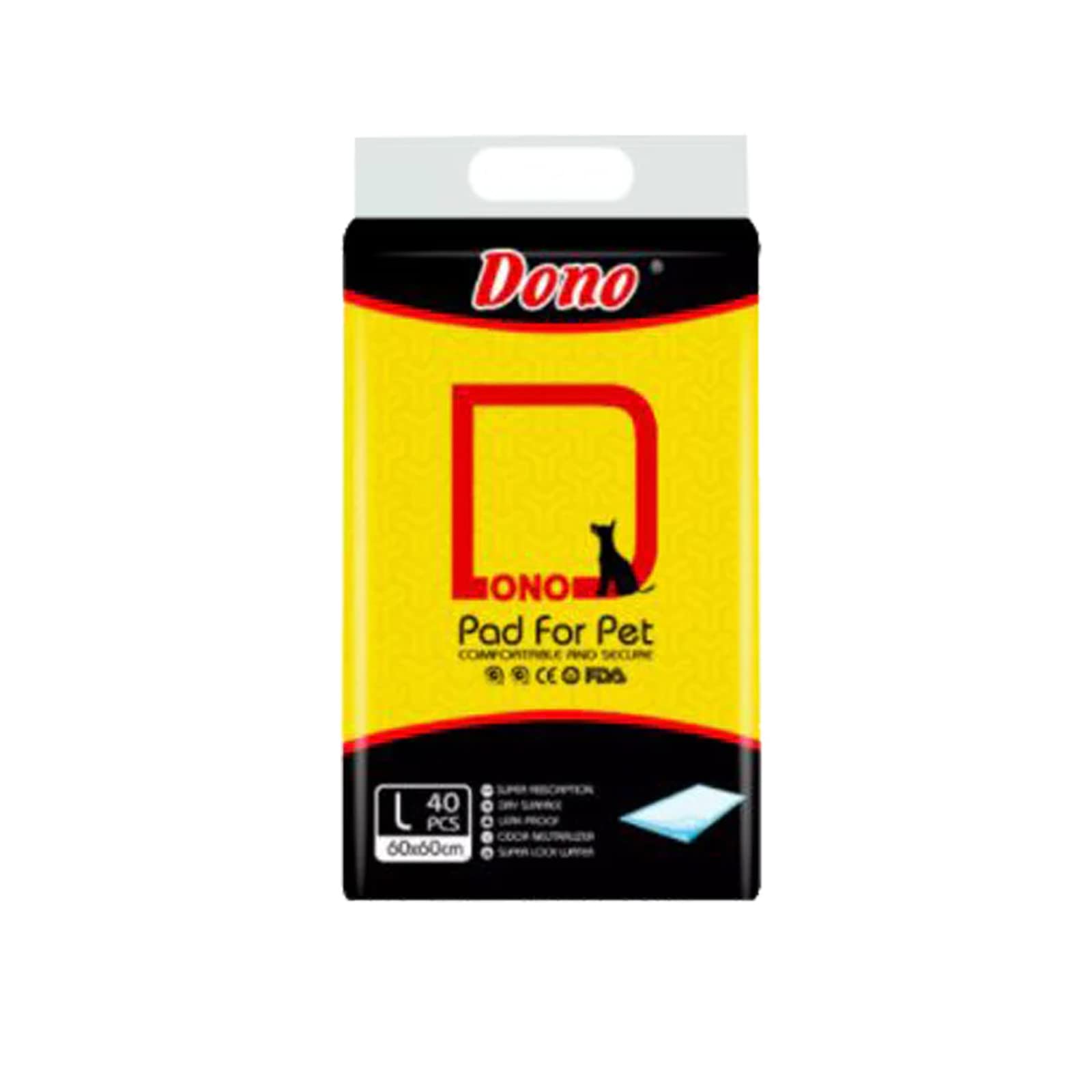 DONO Training Pads for Dogs Dog and Puppy Training Pads, Ultra Absorbent and Odor Eliminating, Leak-Proof 5-Layer Potty Training Pads with Quick-Dry Surface Pets Comfortable and Secure Large 60*60CM (B09TFMLTDG) Amazon Price History, Amazon Price Tracker